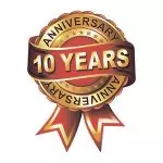 Значок годовщина 10 лет